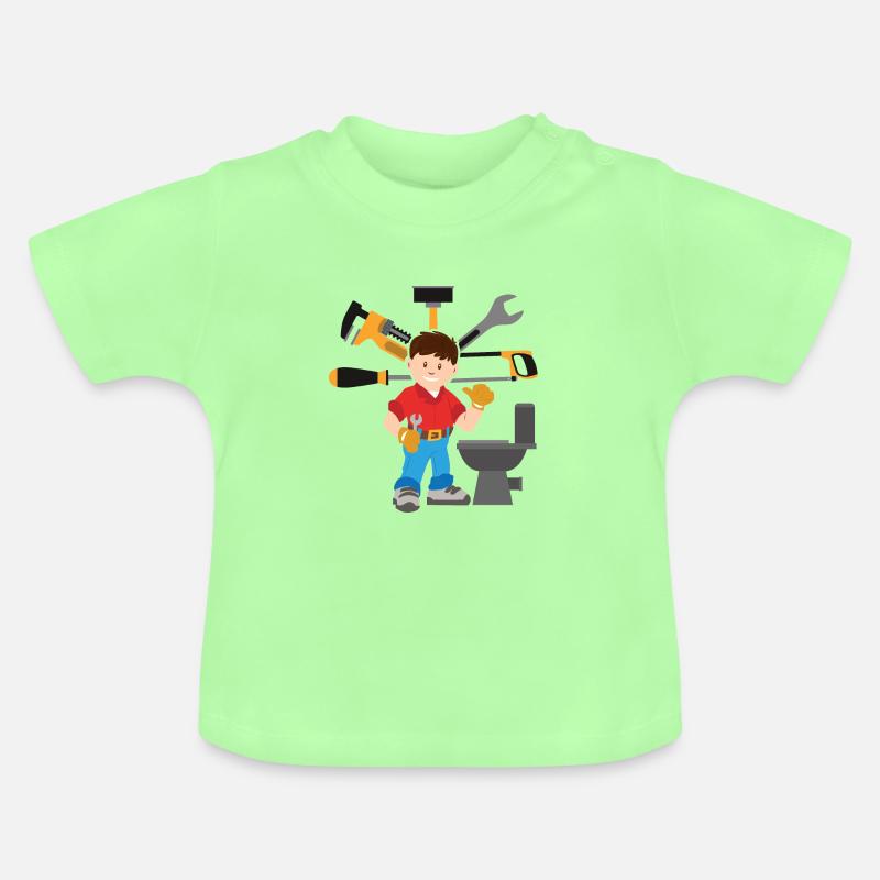 Greffier Dulli - T-shirt bio col rond Bébé - vert menthe
