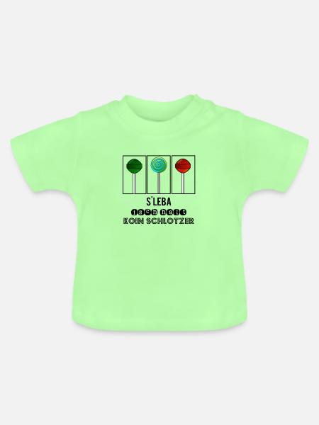 Schwäbisch Dialekt Schwaben Schlotzer schwäbischer - Baby Bio-T-Shirt mit Rundhals - Mintgrün