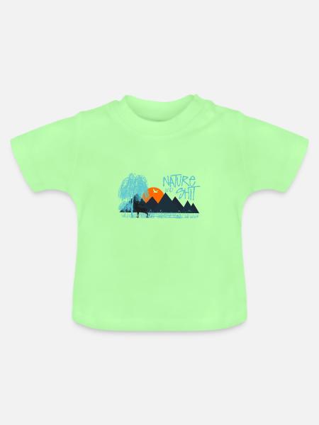 Natur - Baby Bio-T-Shirt mit Rundhals - Mintgrün