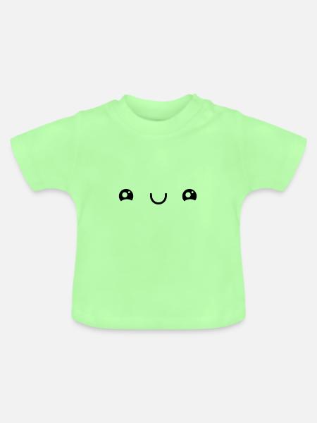 Kawaii - Baby Bio-T-Shirt mit Rundhals - Mintgrün