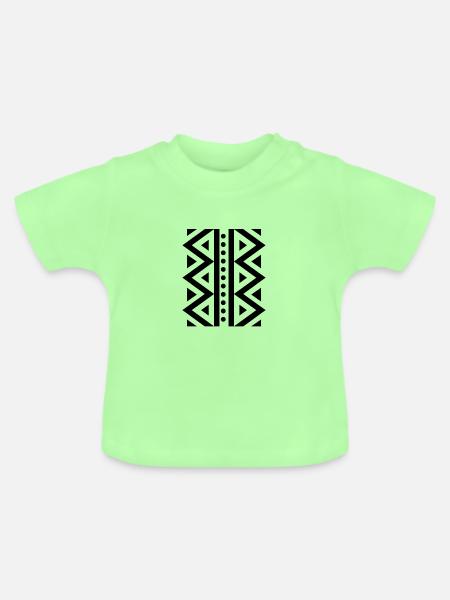Cooles Muster Design - Baby Bio-T-Shirt mit Rundhals - Mintgrün