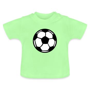 ballon de foot football 9 2 - T-shirt bio col rond Bébé - vert menthe - Devant