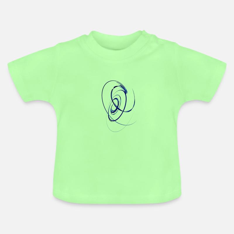 Abstrakte Kunst: Spirale - T-shirt bio col rond Bébé - vert menthe