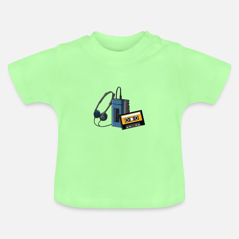 CLASSIC-WALKMAN en rétroconception, - T-shirt bio col rond Bébé - vert menthe