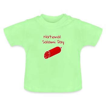 National salami day - Baby Organic T-Shirt with Round Neck - mint green - Front