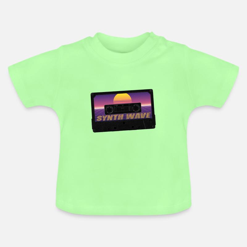 Synth Wave Kasette - T-shirt bio col rond Bébé - vert menthe