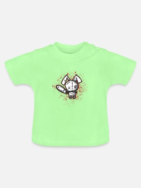 Evil Pets - Rabbit 1 - Baby Bio-T-Shirt mit Rundhals - Mintgrün
