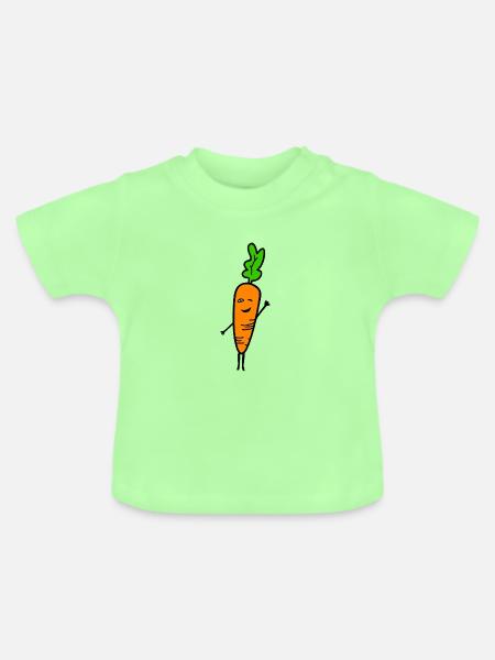 Möhre - Baby Bio-T-Shirt mit Rundhals - Mintgrün