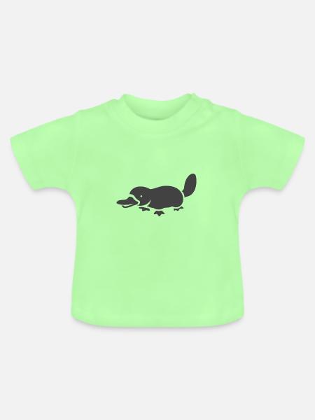 Platypus Icon - Baby Bio-T-Shirt mit Rundhals - Mintgrün