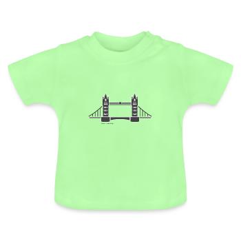 Icône de London Tower Bridge - T-shirt bio col rond Bébé - vert menthe - Devant