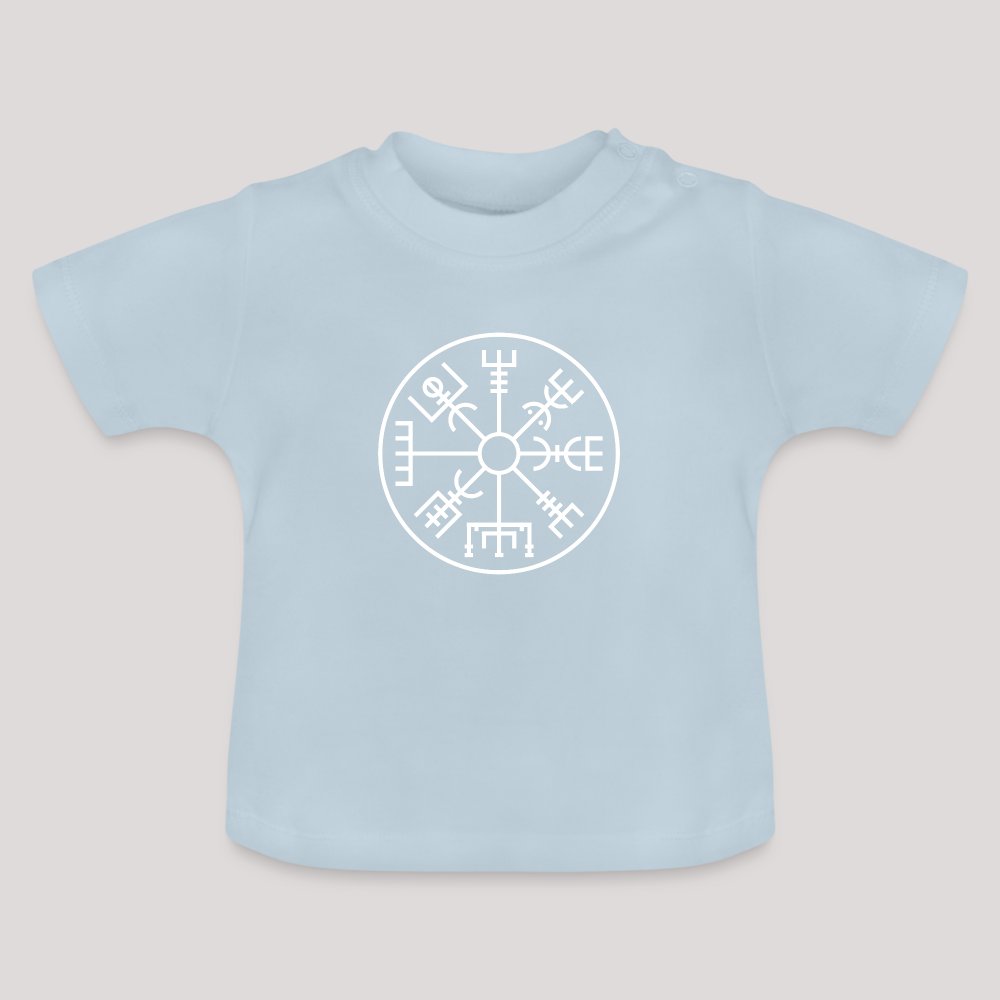 Vegvisir Kreis - Baby Bio-T-Shirt mit Rundhals Hellblau