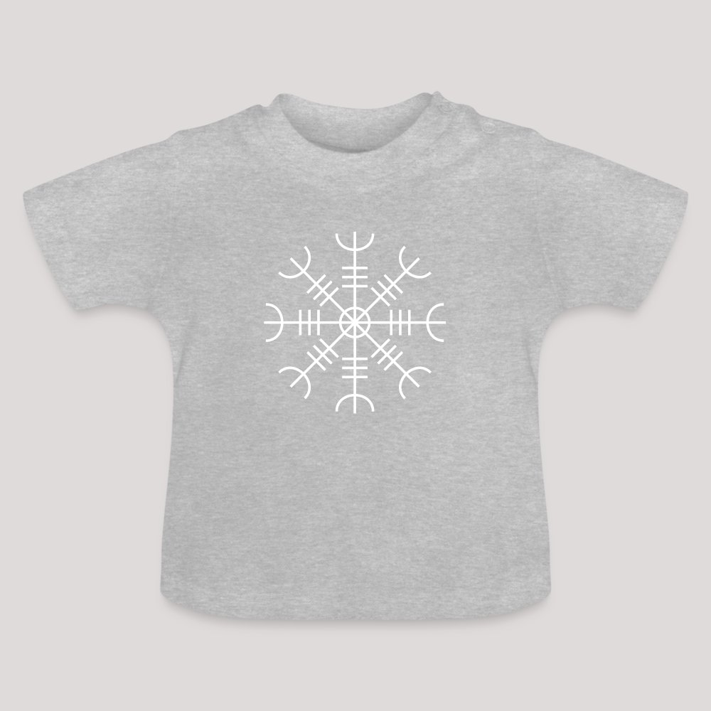 Aegishjalmur - Baby Bio-T-Shirt mit Rundhals Grau meliert