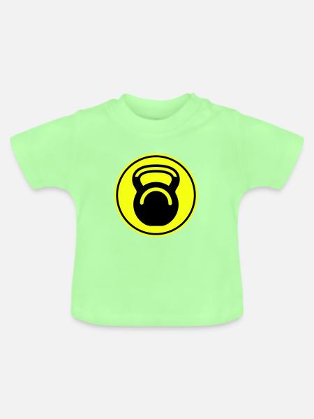 Hantel gewichte icon - Baby Bio-T-Shirt mit Rundhals - Mintgrün