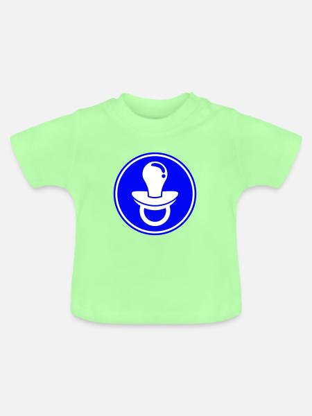 Schnuller Icon Symbol - Baby Bio-T-Shirt mit Rundhals - Mintgrün