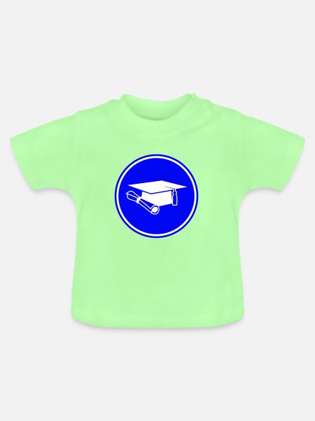 Student mütze - Baby Bio-T-Shirt mit Rundhals - Mintgrün