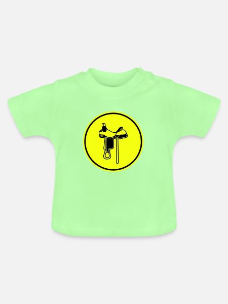 Sattel Symbol - Baby Bio-T-Shirt mit Rundhals - Mintgrün