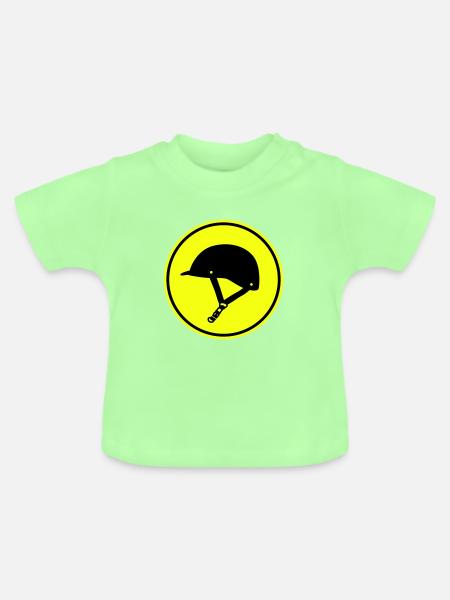 Reiterhut icon - Baby Bio-T-Shirt mit Rundhals - Mintgrün