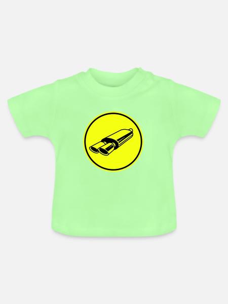 Auspuff Tuning - Baby Bio-T-Shirt mit Rundhals - Mintgrün