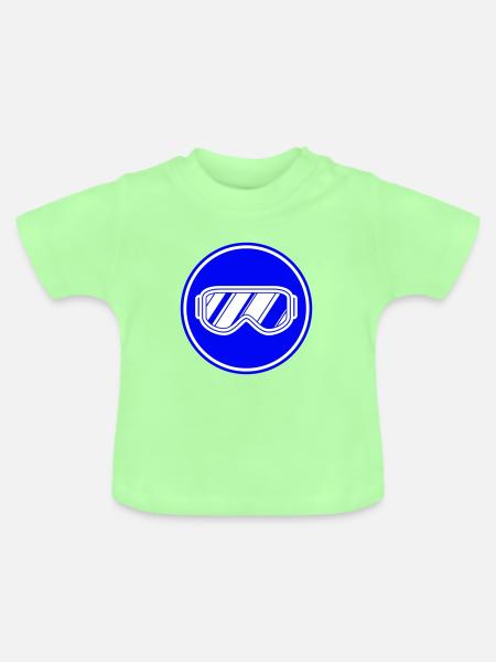 Skibrille icon - Baby Bio-T-Shirt mit Rundhals - Mintgrün