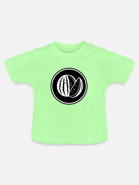 Melone Frucht - Baby Bio-T-Shirt mit Rundhals - Mintgrün
