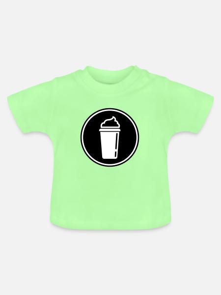 Kaffee Icon - Baby Bio-T-Shirt mit Rundhals - Mintgrün