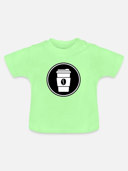 Kaffee Symbol - Baby Bio-T-Shirt mit Rundhals - Mintgrün