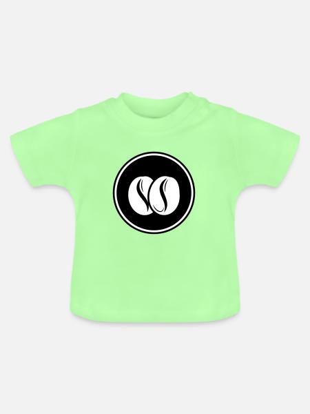 Kaffeebohne Symbol - Baby Bio-T-Shirt mit Rundhals - Mintgrün