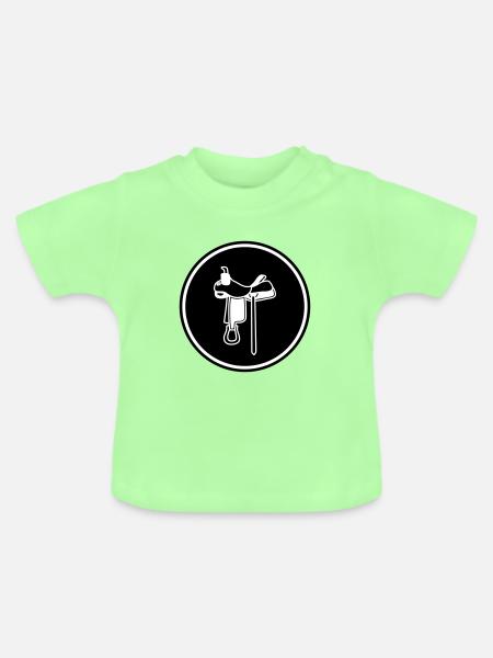 Sattel Symbol - Baby Bio-T-Shirt mit Rundhals - Mintgrün