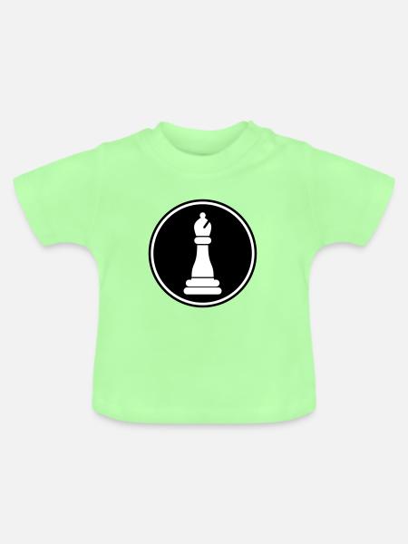 Schachfigur symbol - Baby Bio-T-Shirt mit Rundhals - Mintgrün