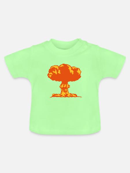 Explosion Atompilz 25 - Baby Bio-T-Shirt mit Rundhals - Mintgrün