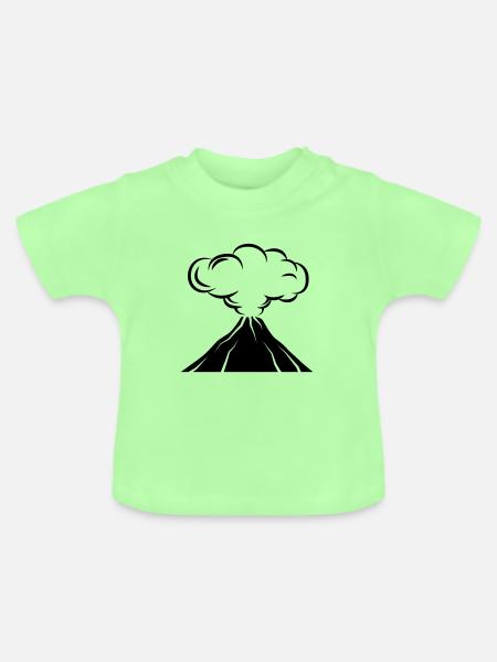 Vulkan icon symbol - Baby Bio-T-Shirt mit Rundhals - Mintgrün