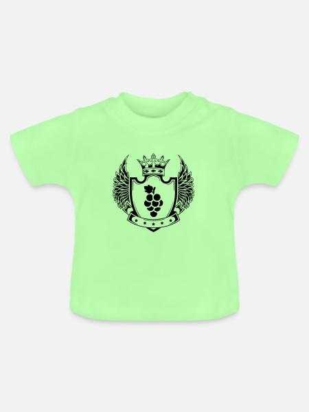 weintrauben - Baby Bio-T-Shirt mit Rundhals - Mintgrün