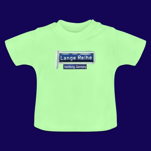 Lange Reihe: altes Straßenschild, Hamburg Germany - Baby Bio-T-Shirt mit Rundhals