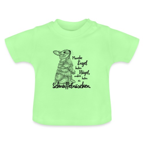 Kaninchen Hasen Zwergkaninchen Engel Liebe - Baby Bio-T-Shirt mit Rundhals