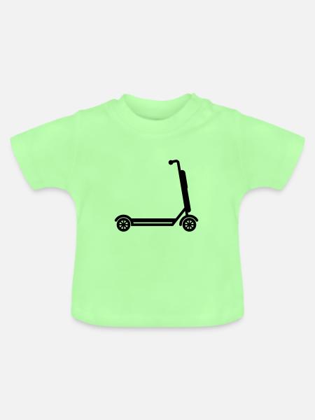 E-roller Icon - Baby Bio-T-Shirt mit Rundhals - Mintgrün