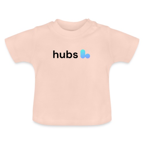 Hubs Logo Black - Baby Organic T-Shirt with Round Neck