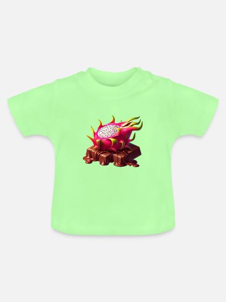 Schokolade Drachenfrucht Fusion Schmelzendes Desig - Baby Bio-T-Shirt mit Rundhals - Mintgrün