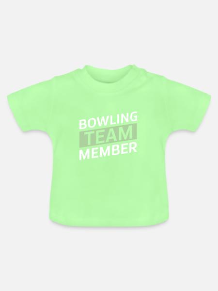 Bowling Team - Baby Bio-T-Shirt mit Rundhals - Mintgrün