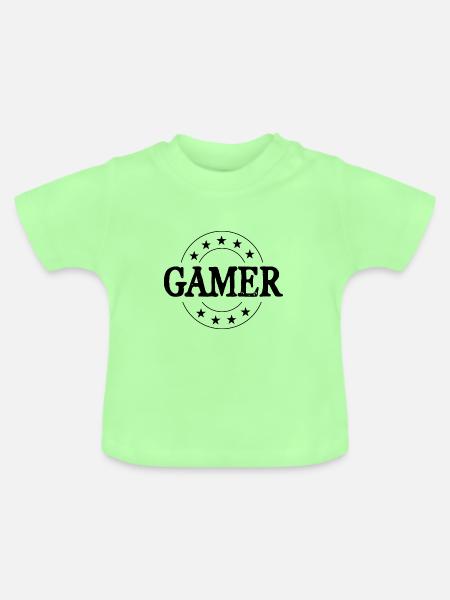 Gamer Beruf - Baby Bio-T-Shirt mit Rundhals - Mintgrün