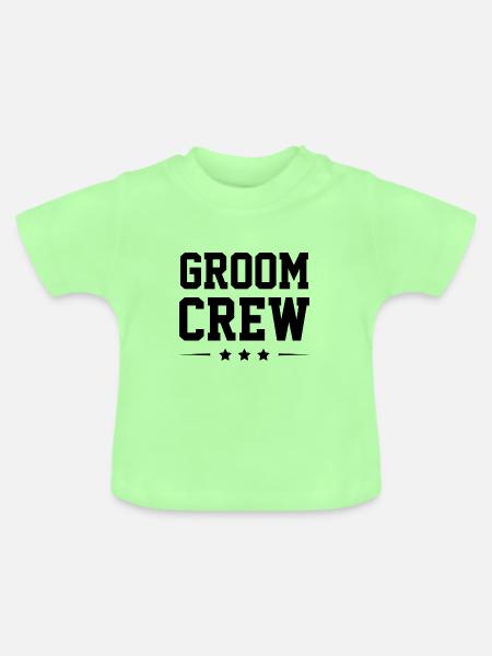 Groom Crew - Baby Bio-T-Shirt mit Rundhals - Mintgrün