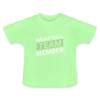 Basketball Team - Baby Organic T-Shirt with Round Neck - mint green - Front