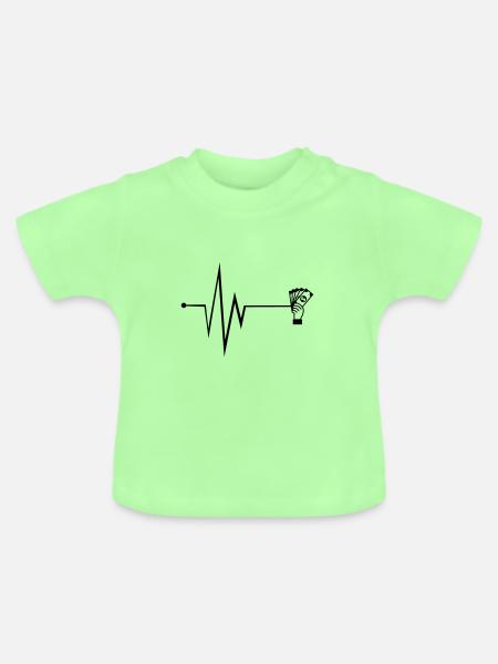 Geld Money Puls - Baby Bio-T-Shirt mit Rundhals - Mintgrün