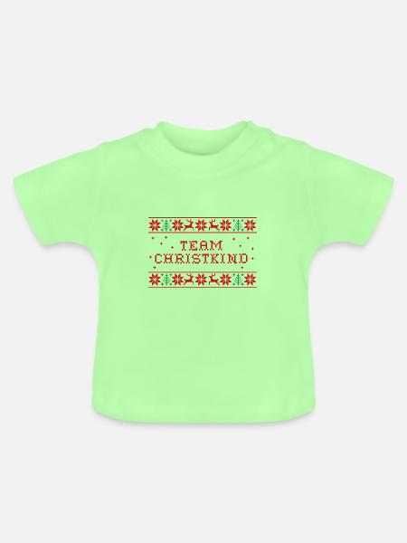 Team Christkind - Baby Bio-T-Shirt mit Rundhals - Mintgrün