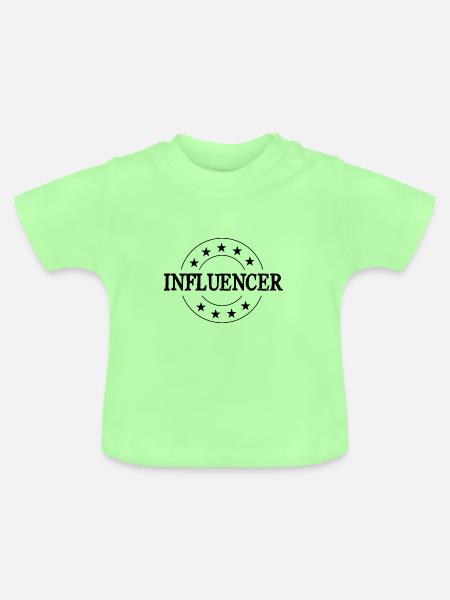 Influencer Beruf - Baby Bio-T-Shirt mit Rundhals - Mintgrün