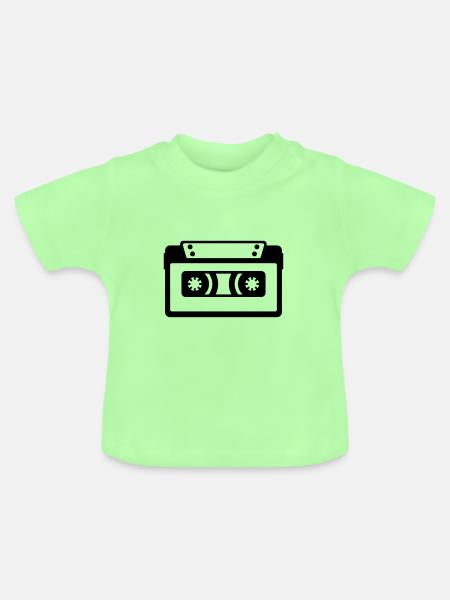 Kassette Symbol - Baby Bio-T-Shirt mit Rundhals - Mintgrün