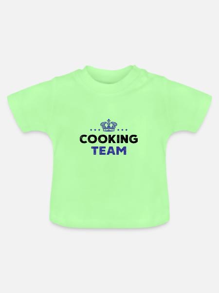 Cooking Team - Baby Bio-T-Shirt mit Rundhals - Mintgrün