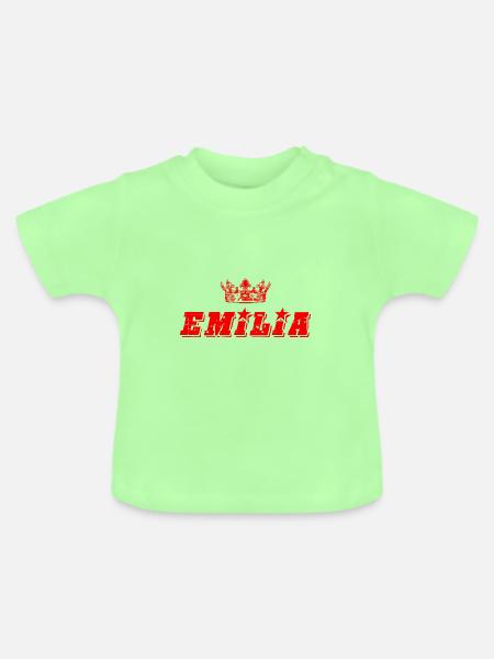 Emilia - Baby Bio-T-Shirt mit Rundhals - Mintgrün