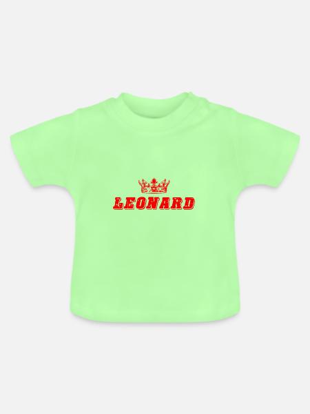 Leonard - Baby Bio-T-Shirt mit Rundhals - Mintgrün