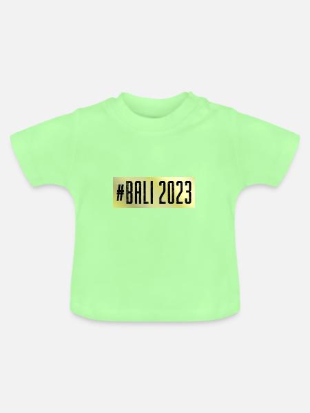 Bali 2023 - Baby Bio-T-Shirt mit Rundhals - Mintgrün