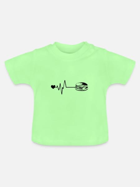 Burger Puls Herz Liebe - Baby Bio-T-Shirt mit Rundhals - Mintgrün